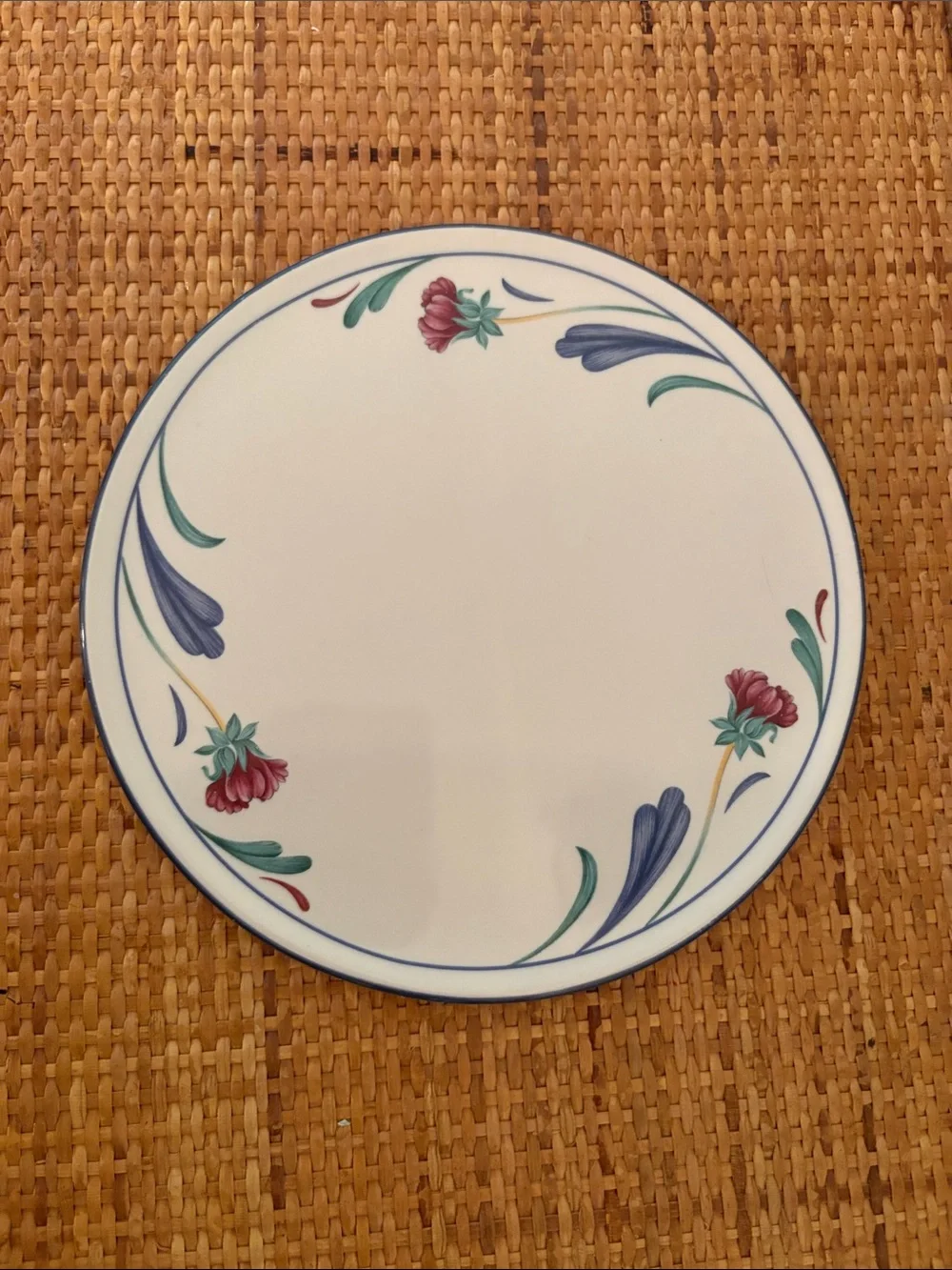 Lenox Chinastone Poppies on Blue Trivet, Made in USA